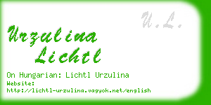 urzulina lichtl business card